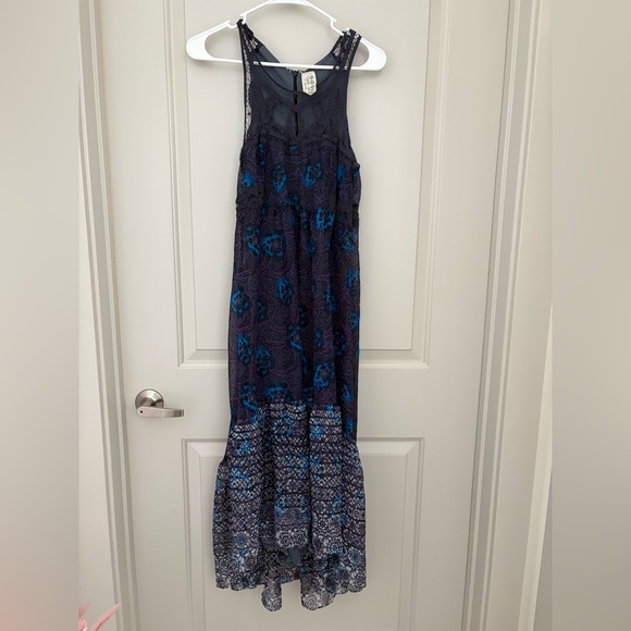 Free People Navy Lace Dress - Picture 2 of 6